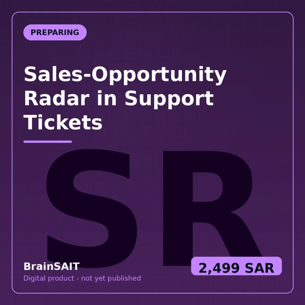 Sales-Opportunity Radar in Support Tickets